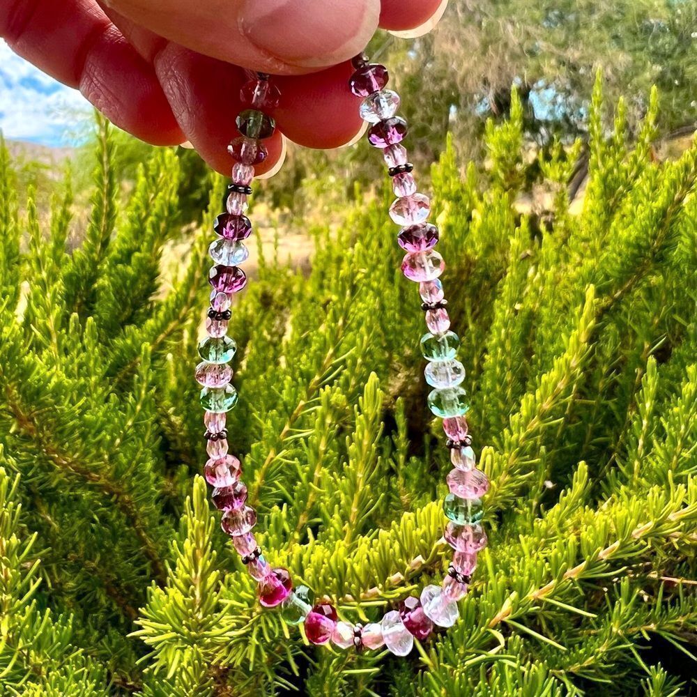 Dainty Vintage Gemstone Bracelet 925 - Picture 11 of 11